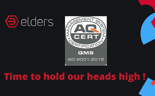 Time to hold our heads high: We received ISO 9001:2015 certificate! Time To Hold Our Heads High !